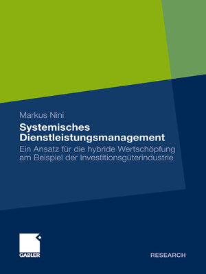 cover image of Systemisches Dienstleistungsmanagement